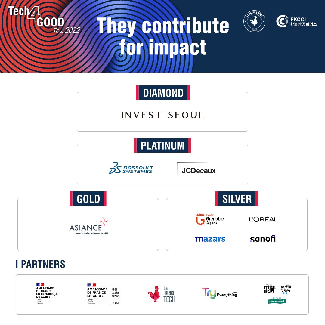 Tech4Good Tour 2022 - France, Korea and beyond! Tech4Good Tour 2022 - France, Korea and beyond!