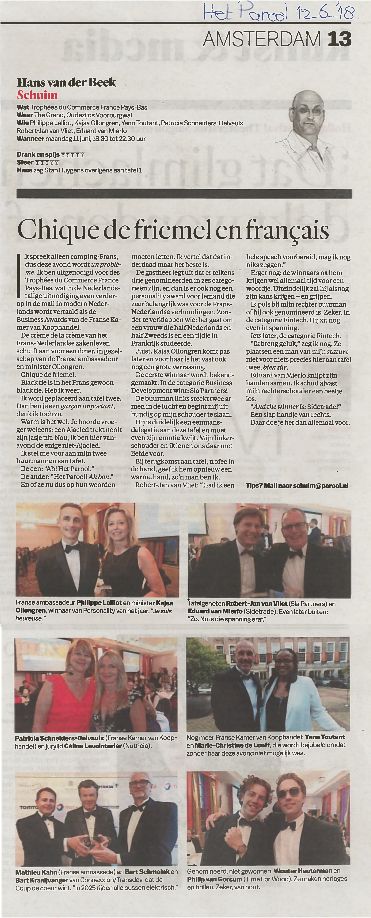 Article het Parool - Trophées 2018