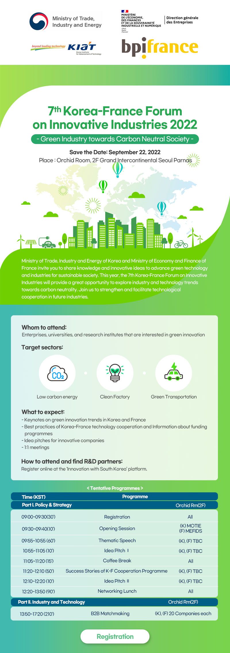 7th French Korean Forum for Innovative Industries to foster cooperation in green technologies 7th French Korean Forum for Innovative Industries to foster cooperation in green technologies