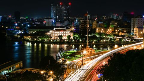 road by night