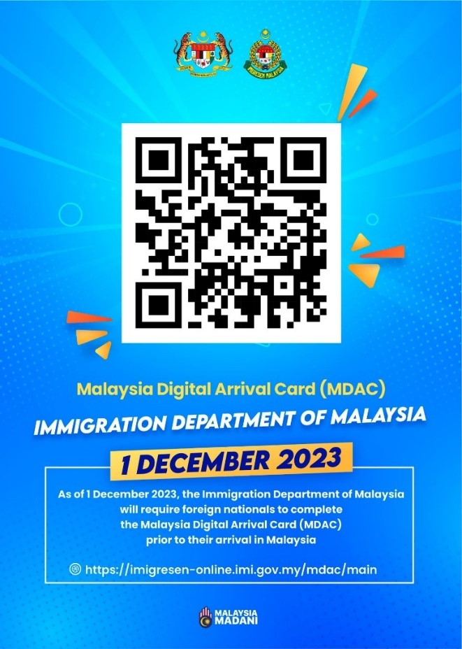 Malaysia Digital Arrival Card (MDAC) | CCI France Malaisie